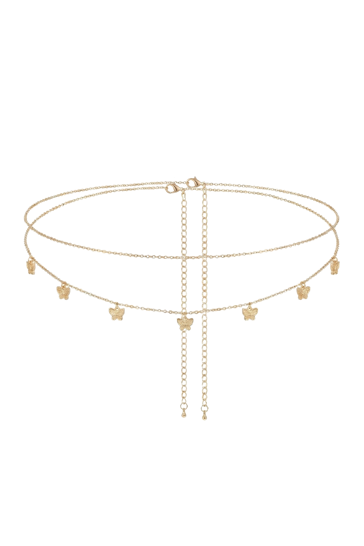 butterfly gold belly waist chain charm detail 1