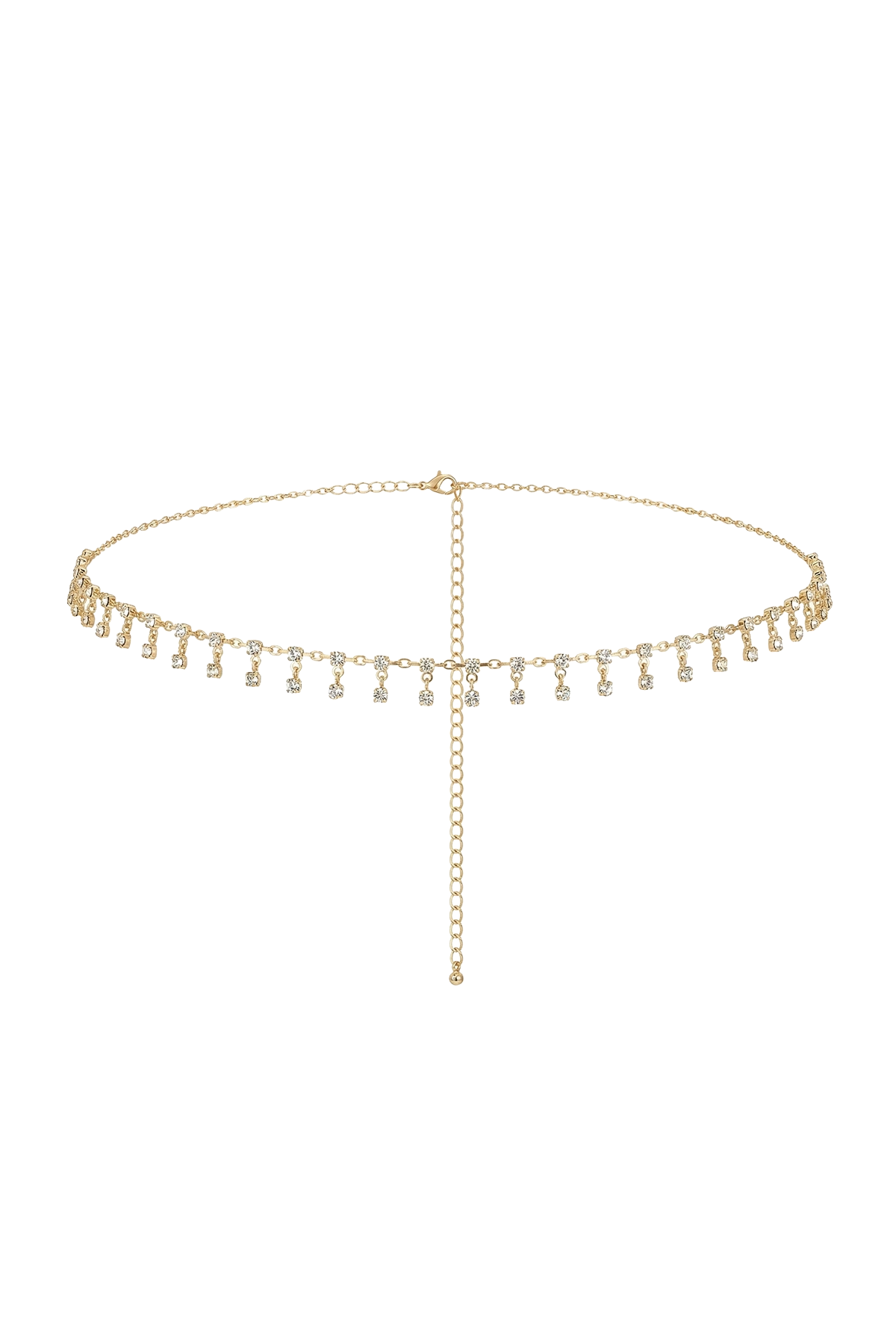 diamond gold belly waist chain sparkle model 1