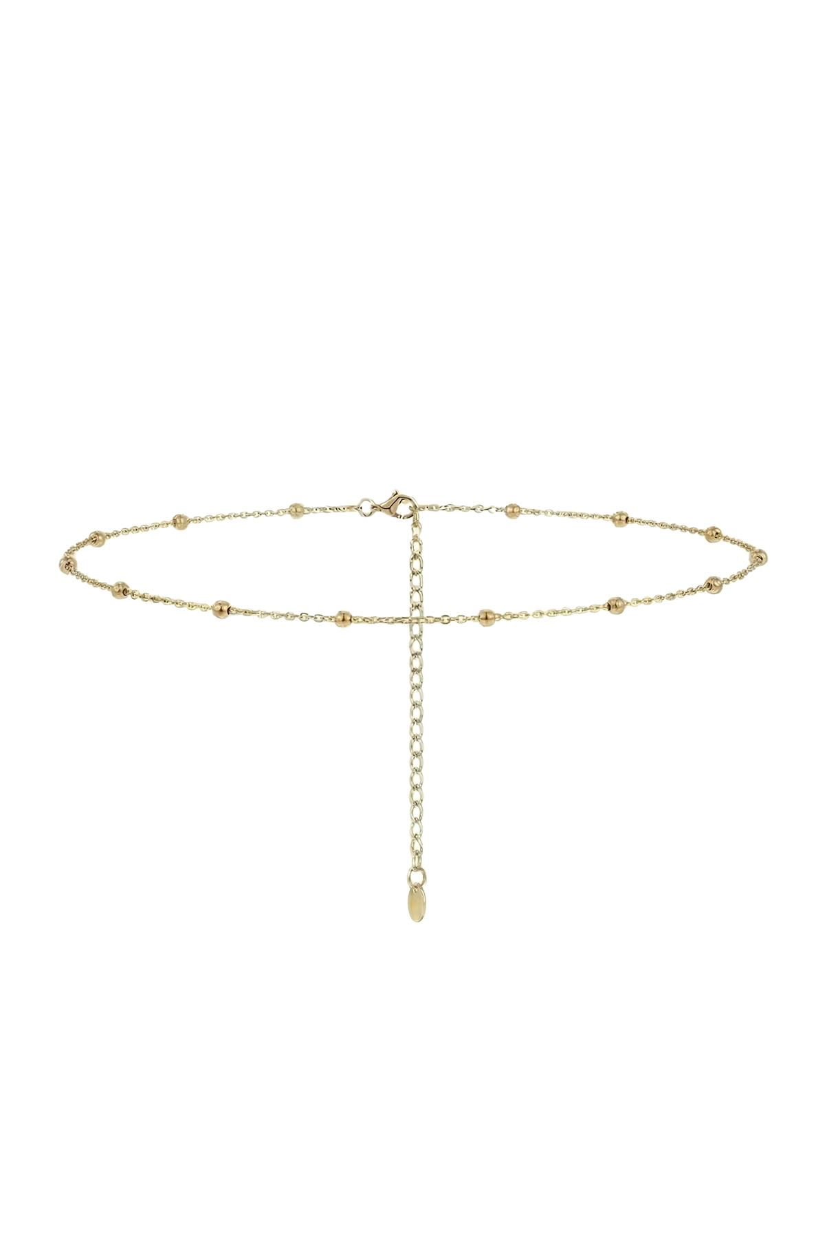 simple gold belly waist chain bead detail 1